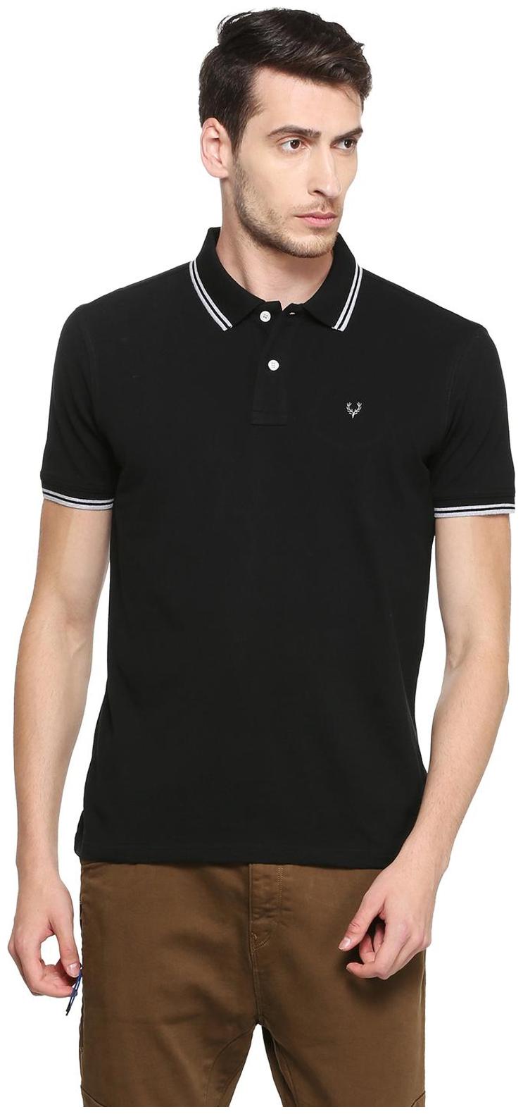 

Allen Solly Men Black Regular fit Cotton Polo collar T-Shirt - Pack Of 1