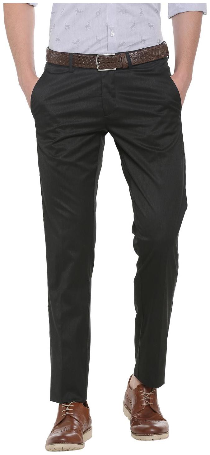 

Allen Solly Men Textured Slim Fit Formal Trouser - Black
