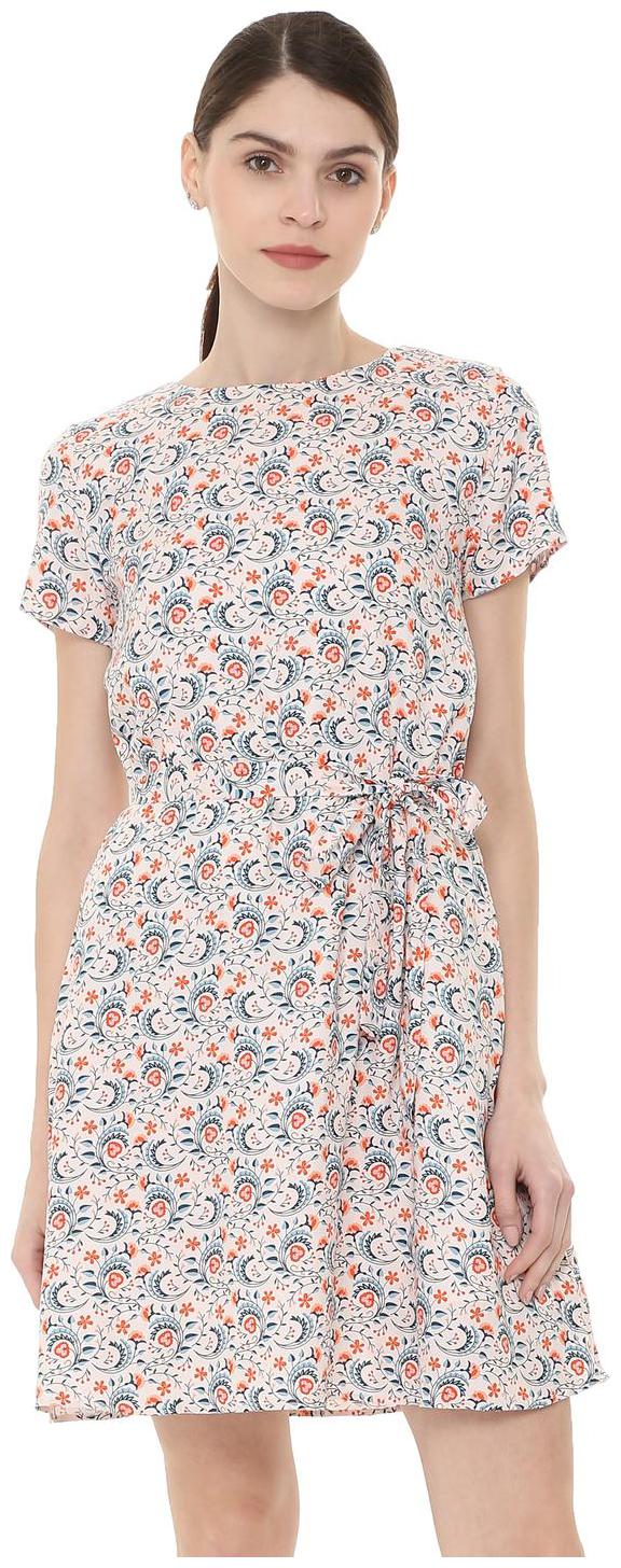 

Allen Solly Pink Printed A-line dress
