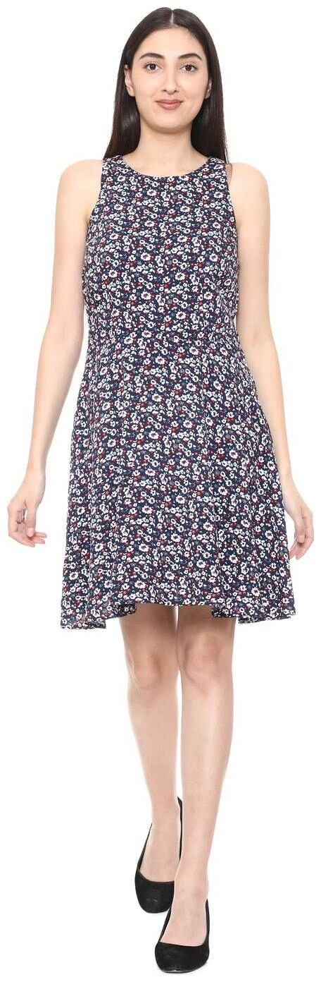 

Allen Solly Blue Printed A-line dress