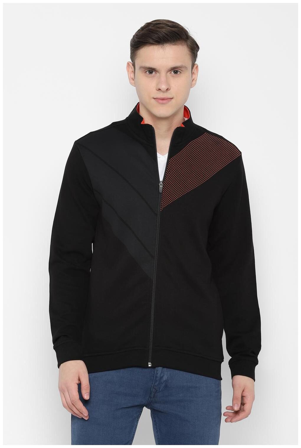 

Allen Solly Men Black High neck Sweatshirt