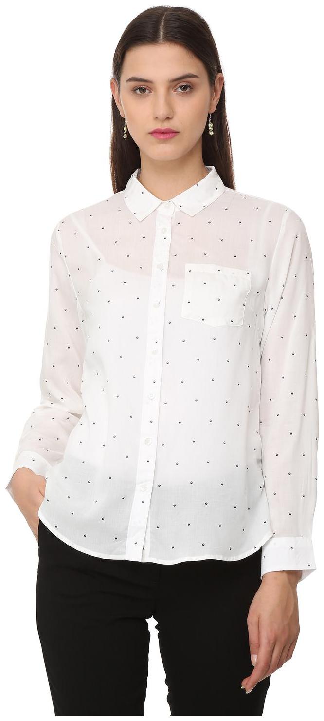 

Allen Solly Women White Printed Regular Fit Shirt