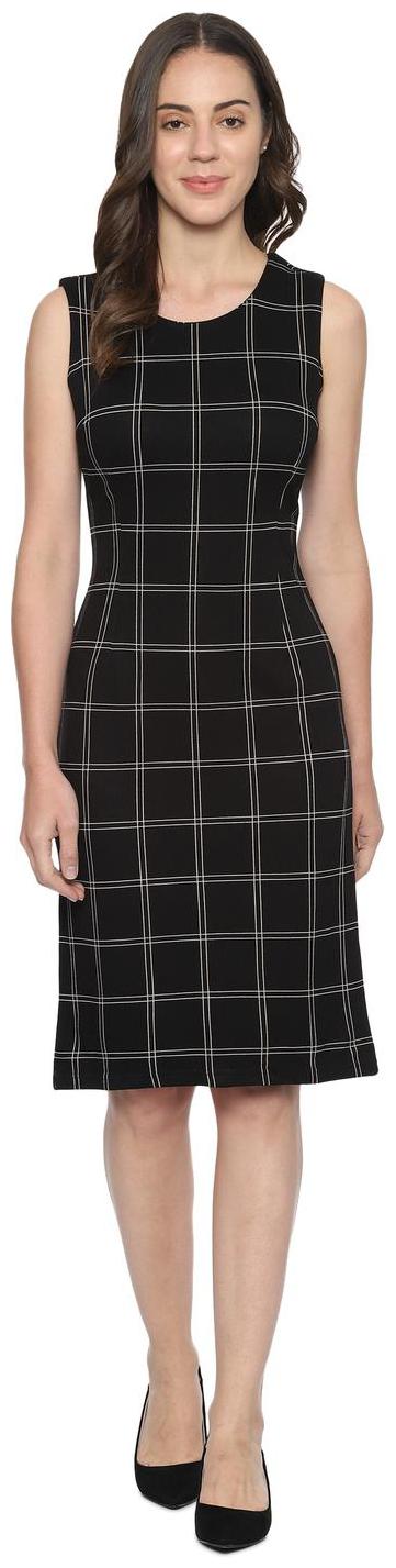 

Allen Solly Black Checked Bodycon dress