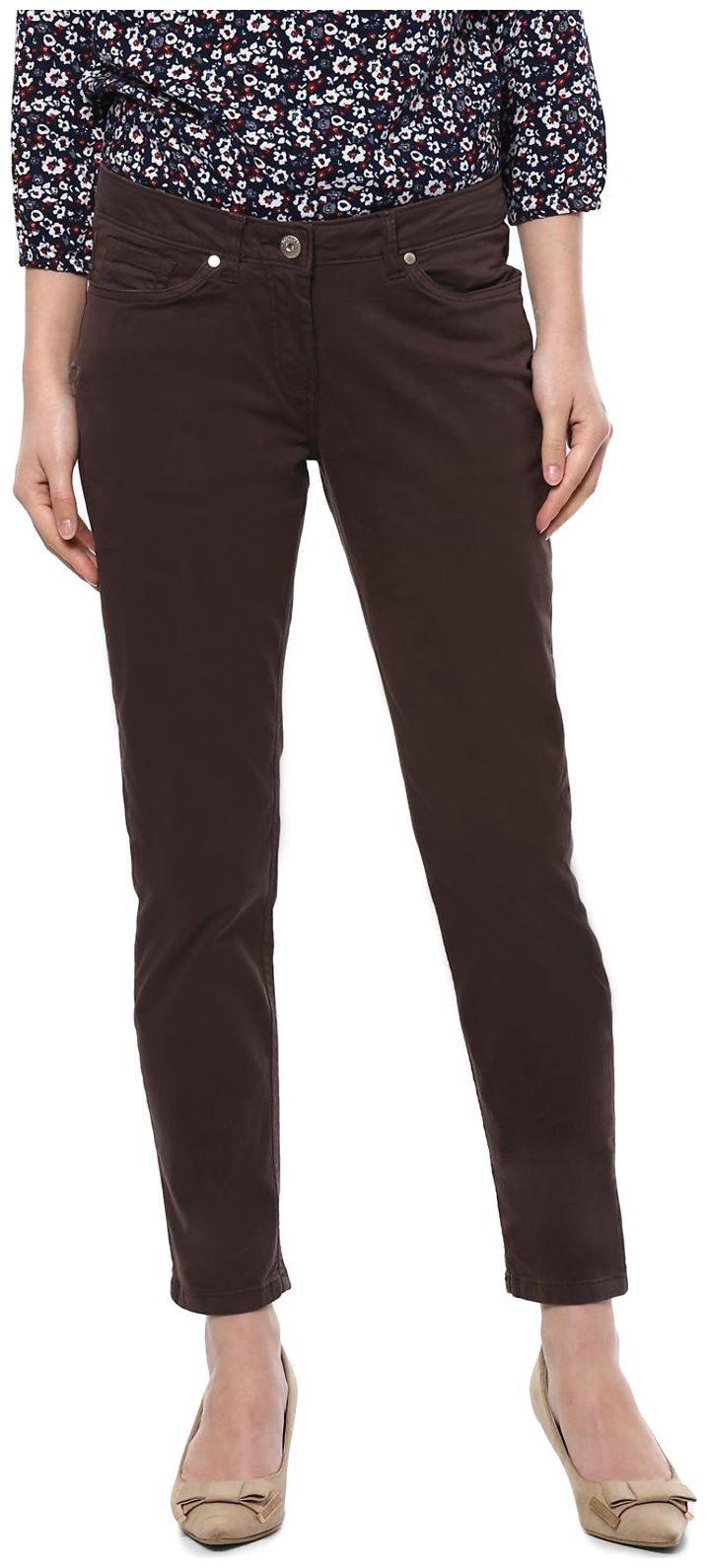 

Allen Solly Women Brown Straight fit Regular pants