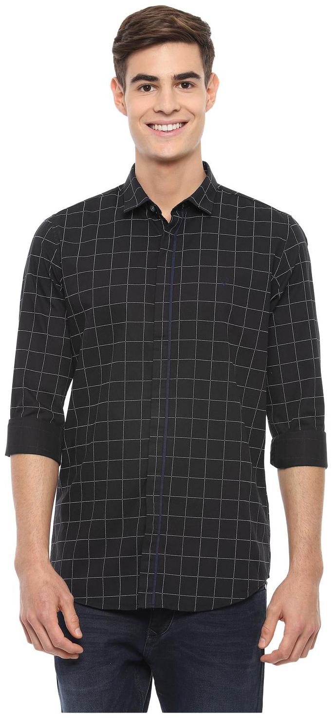 

Allen Solly Men Black Checked Slim Fit Casual Shirt