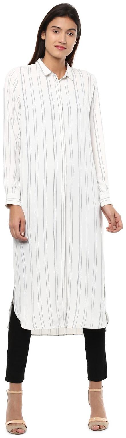 

Allen Solly Women Solid A-line top - White
