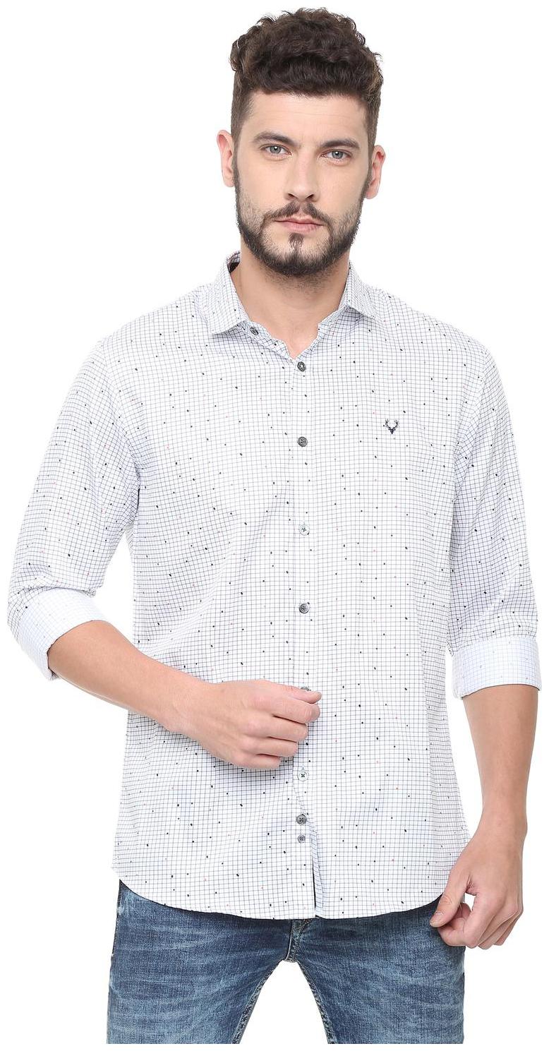 

Allen Solly Men White Checked Slim Fit Casual Shirt