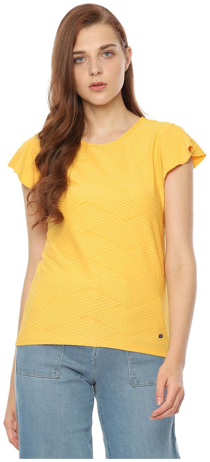 

Allen Solly Women Striped Regular top - Yellow