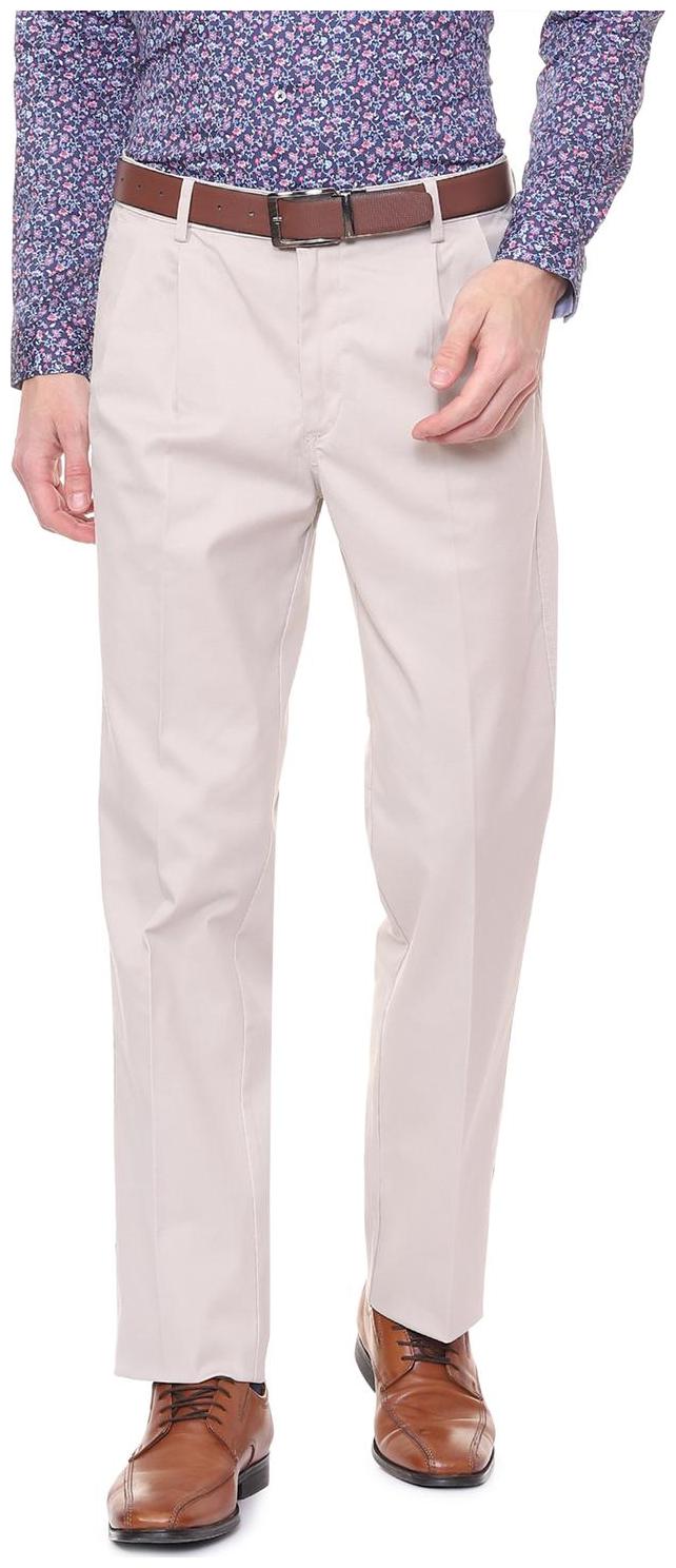 

Allen Solly Men Solid Regular Fit Formal Trouser - Cream
