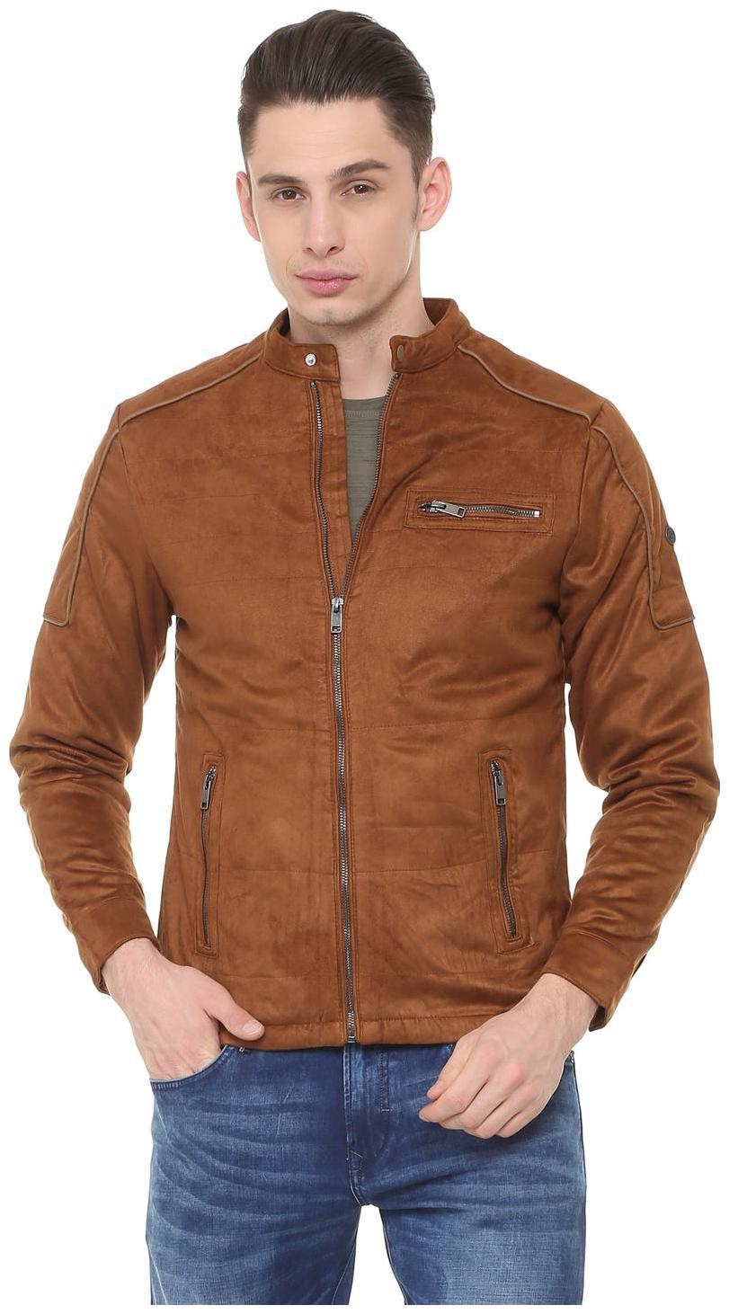 

Allen Solly Men Brown Solid Bomber jacket