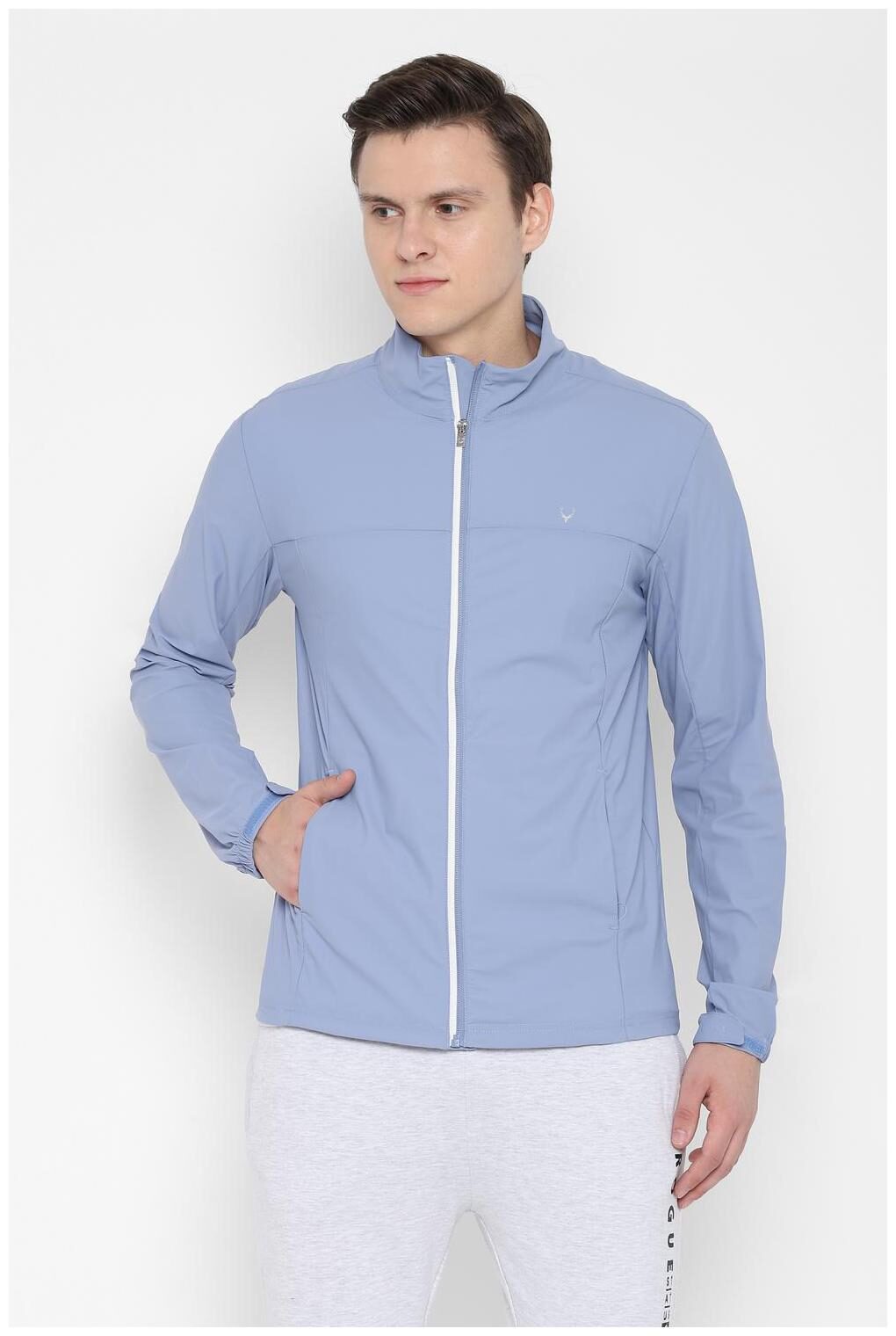 

Allen Solly Men Blue High neck Sweatshirt