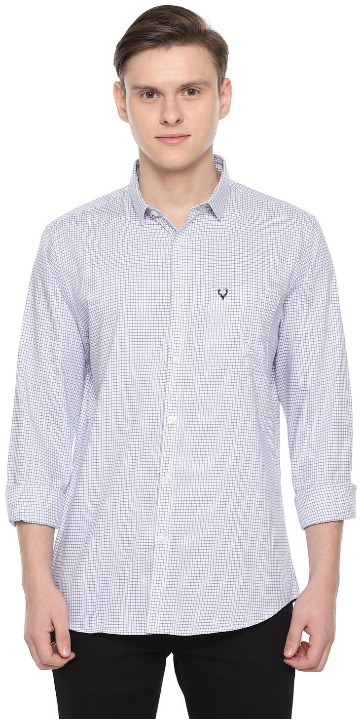 

Allen Solly Men White Checked Slim Fit Casual Shirt