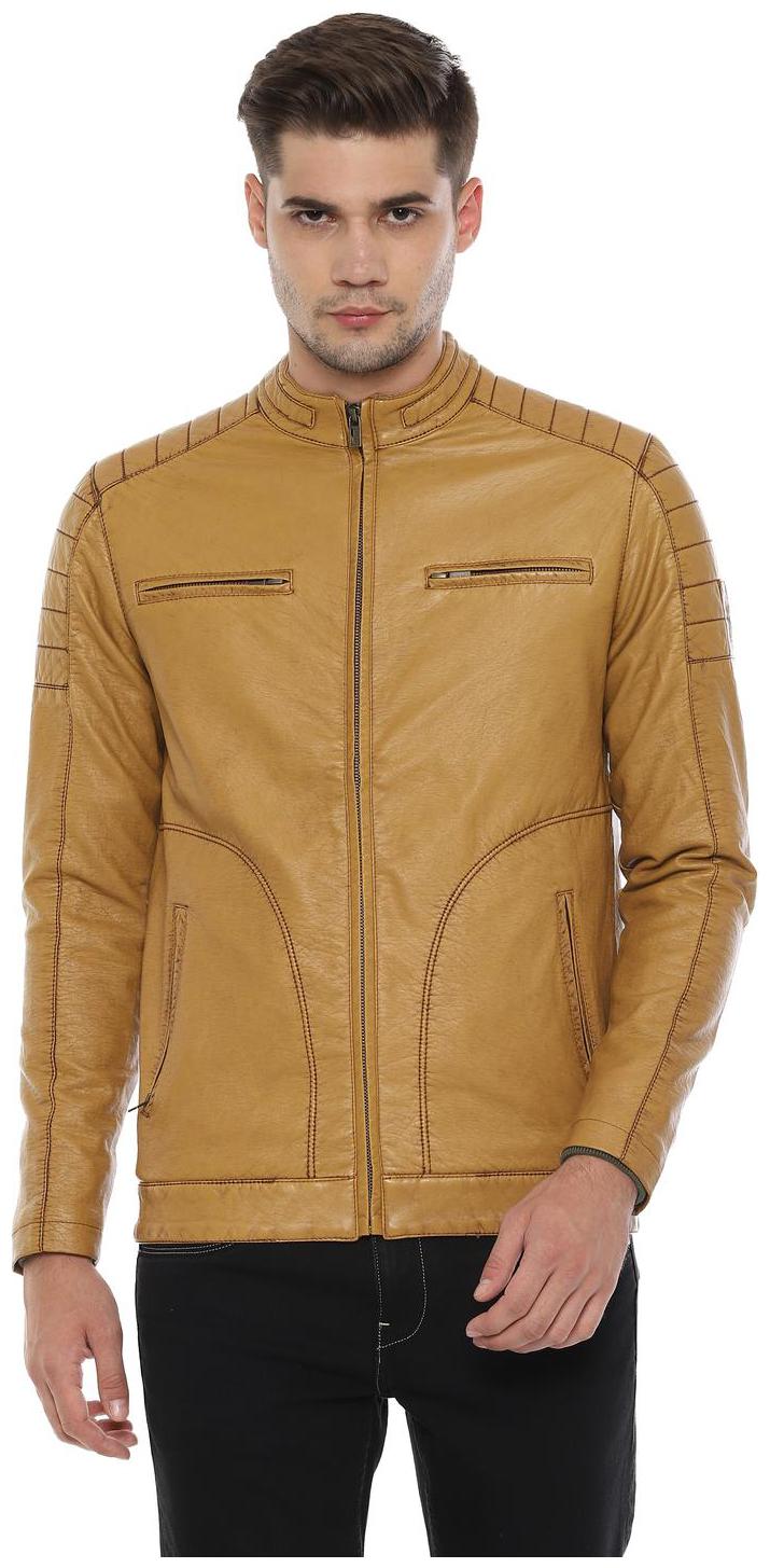 

Allen Solly Men Yellow Solid Bomber jacket