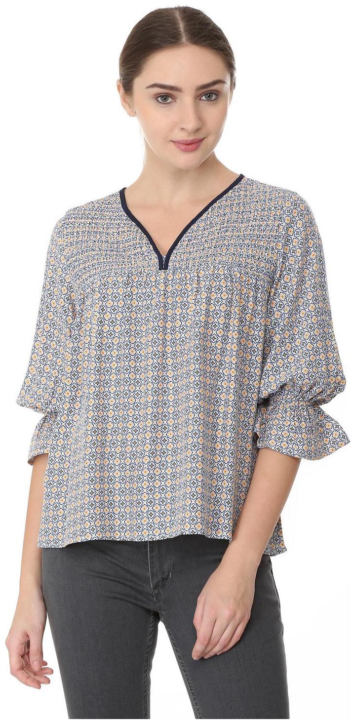 

Allen Solly Women Printed Regular top - Blue