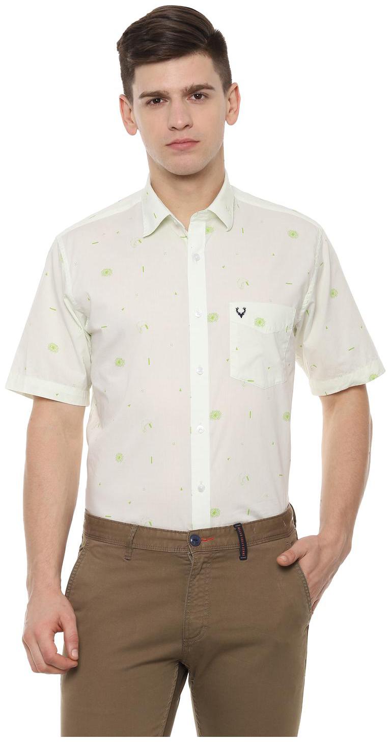 

Allen Solly Men Green Printed Slim Fit Casual Shirt