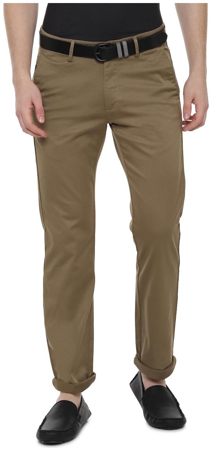 

Allen Solly Men Beige Solid Regular fit Regular trousers