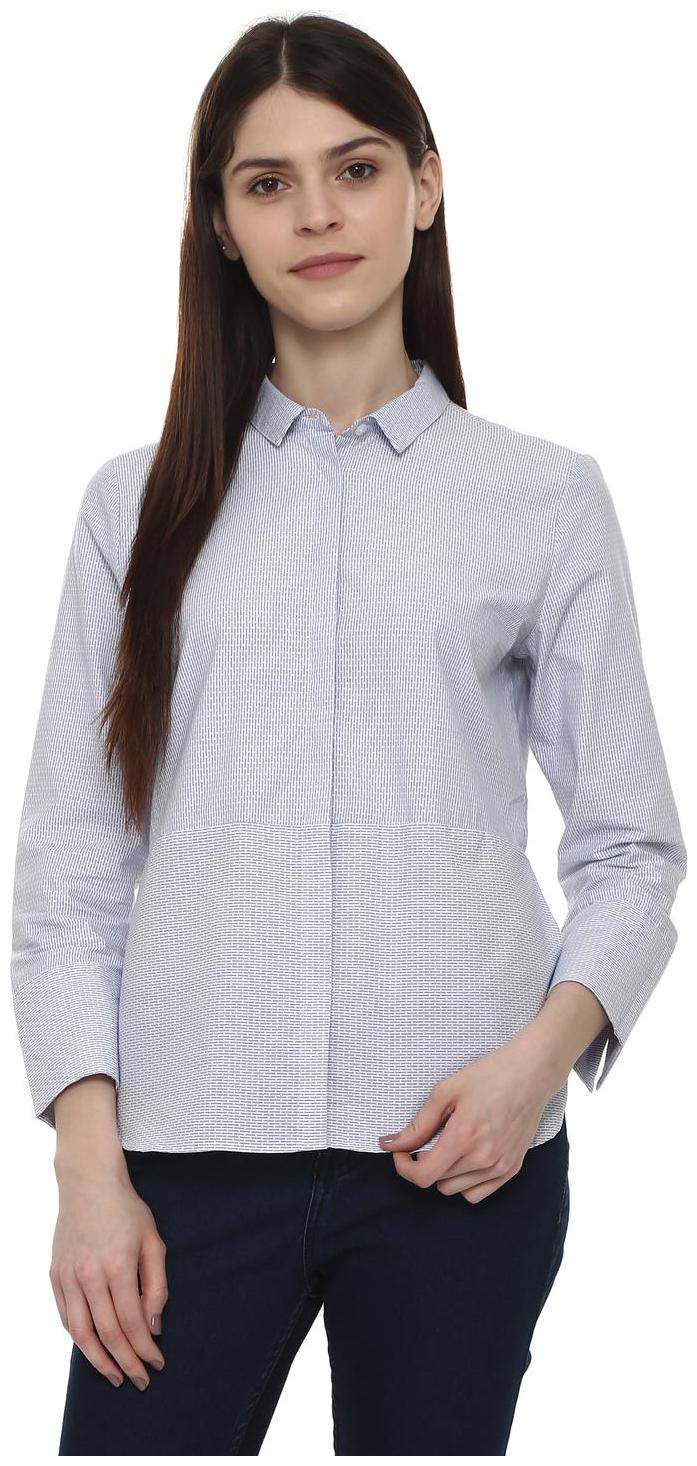 

Allen Solly Women White Striped Regular Fit Shirt