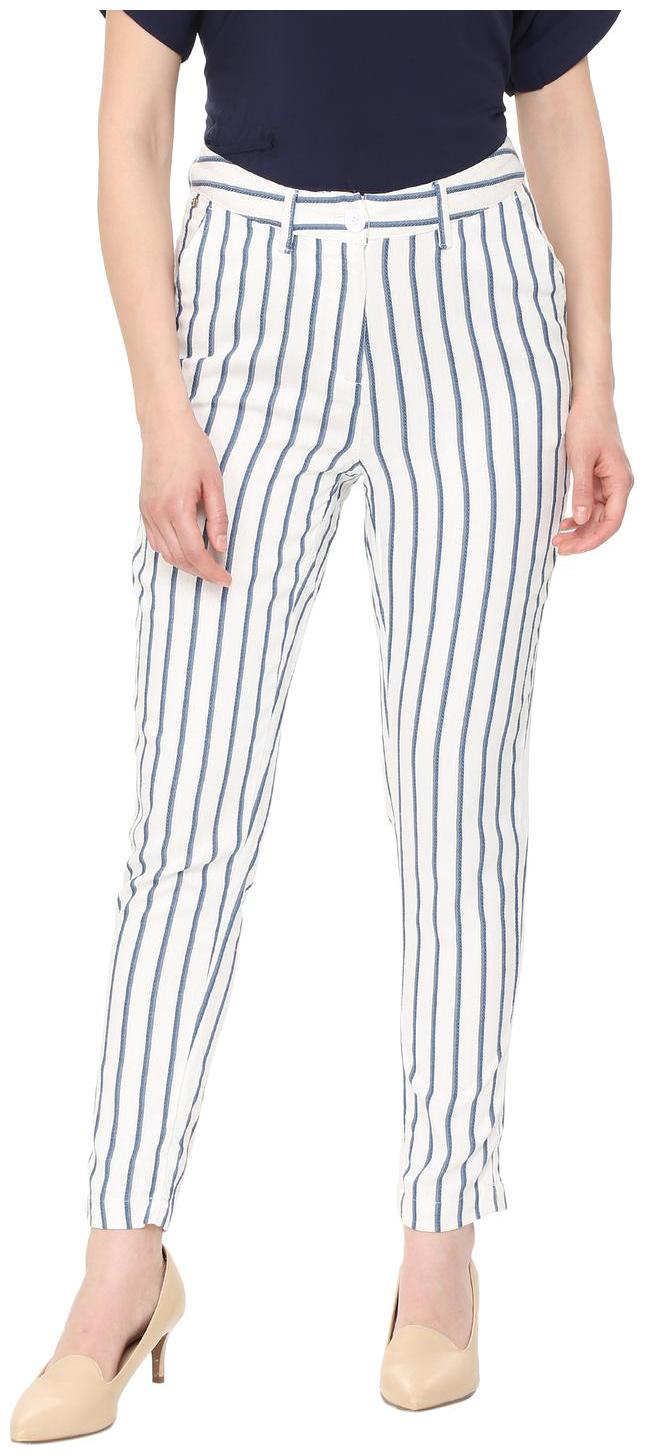 

Allen Solly Women White Regular fit Regular trousers