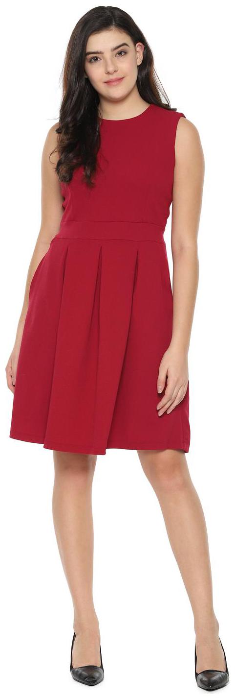 

Allen Solly Red Solid A-line dress