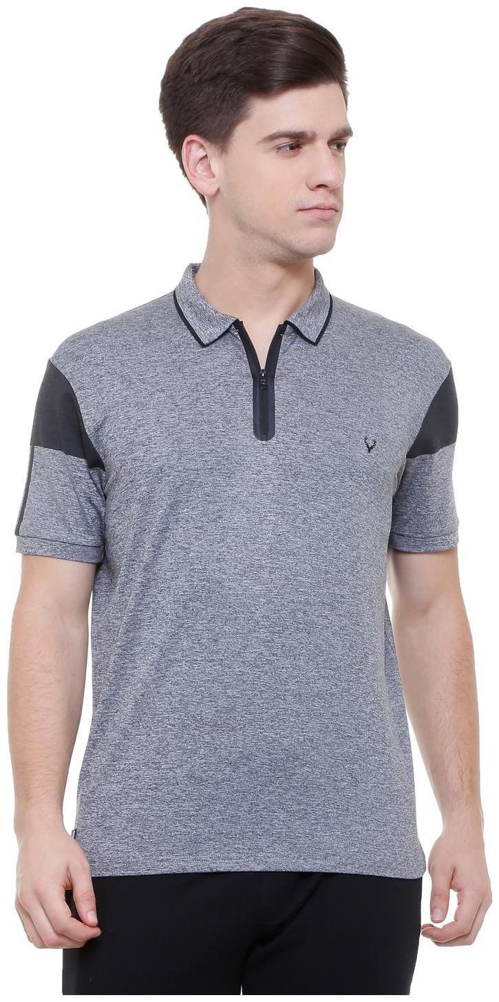 

Allen Solly Men Grey Regular fit Cotton Blend Polo collar T-Shirt - Pack Of 1