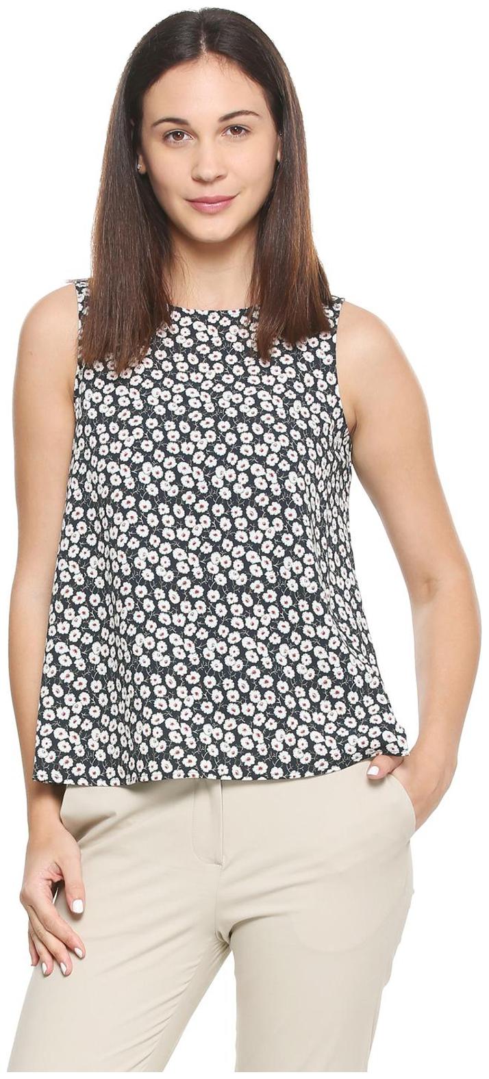 

Allen Solly Women Solid A-line top - Blue