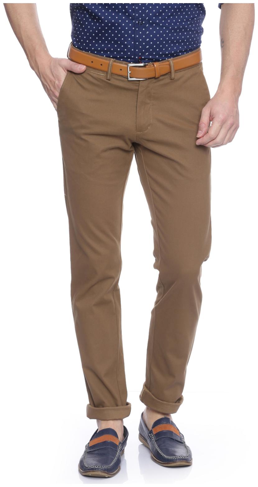 

Allen Solly Men Brown Solid Regular fit Regular trousers