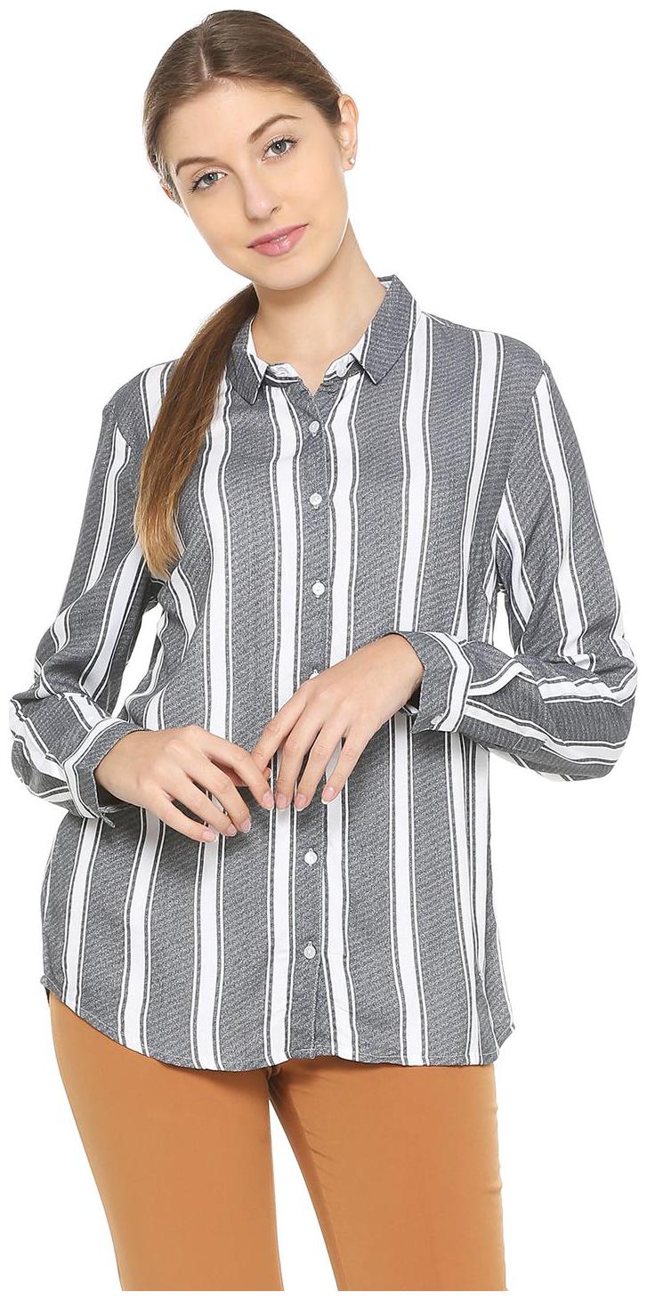 

Allen Solly Women Grey Printed Regular Fit Shirt