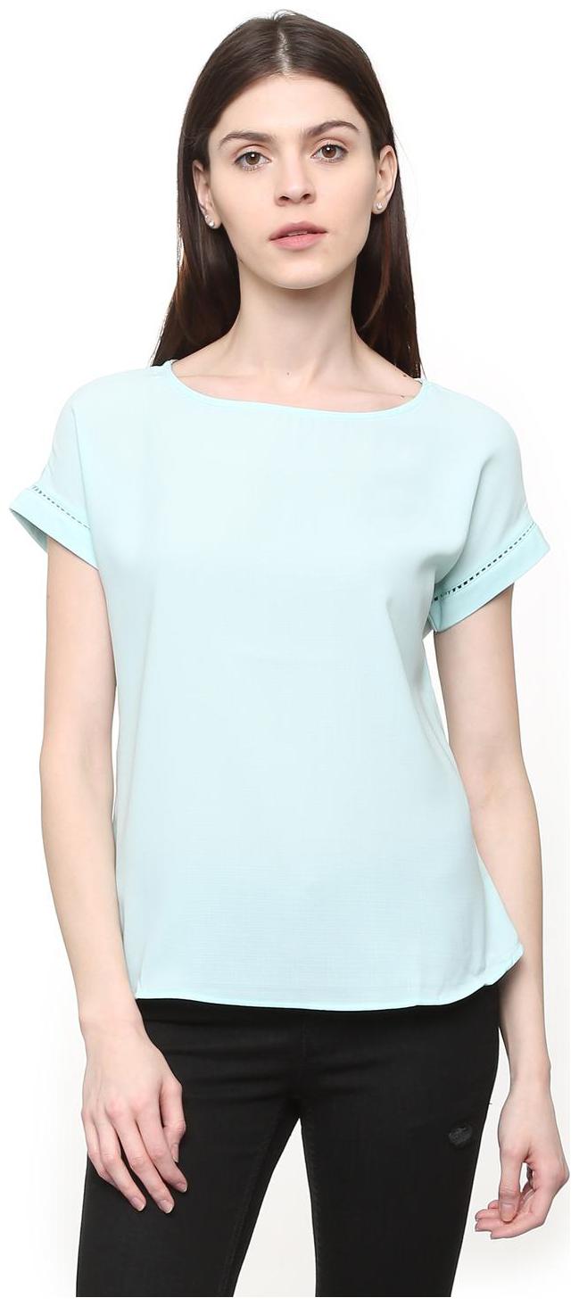 

Allen Solly Women Blue Regular fit Round neck Polyester T shirt