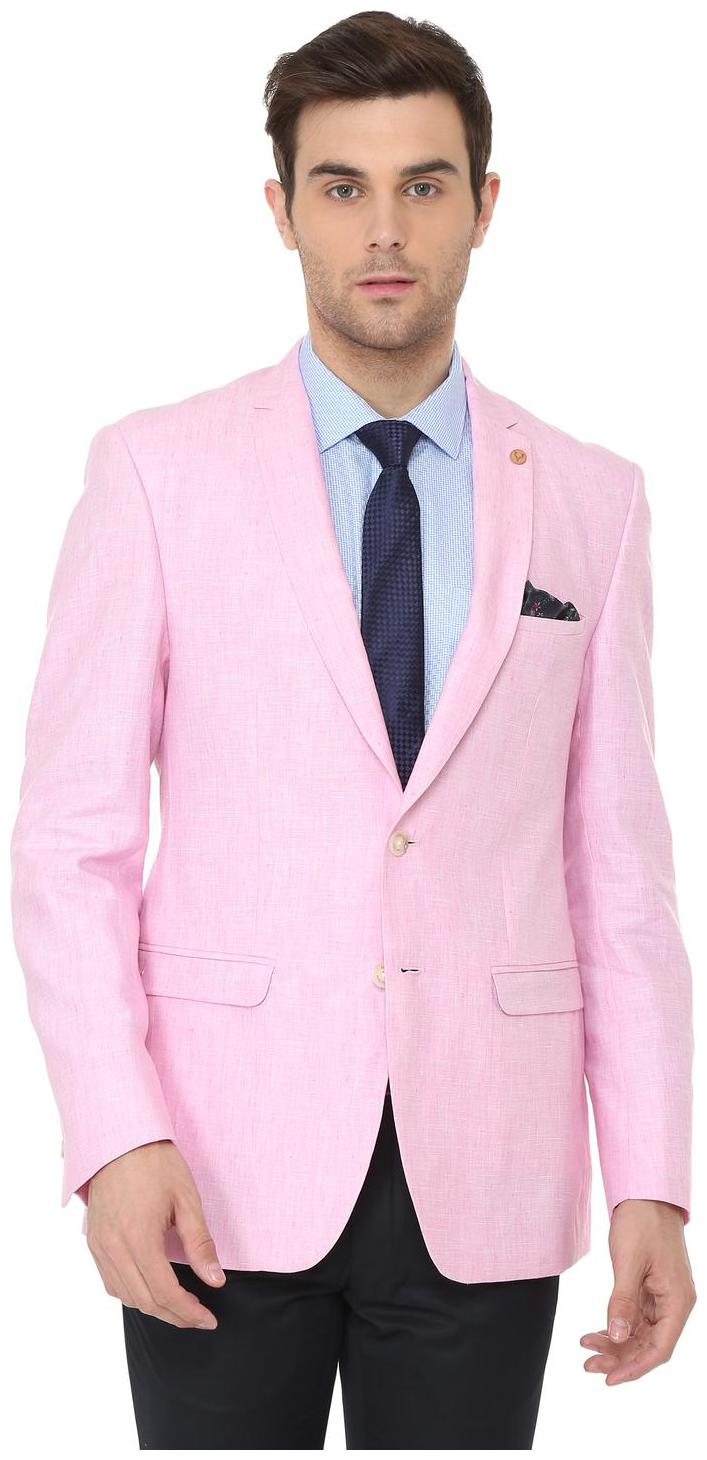 

Allen Solly Men Pink Solid Regular fit Single Breasted Blazer