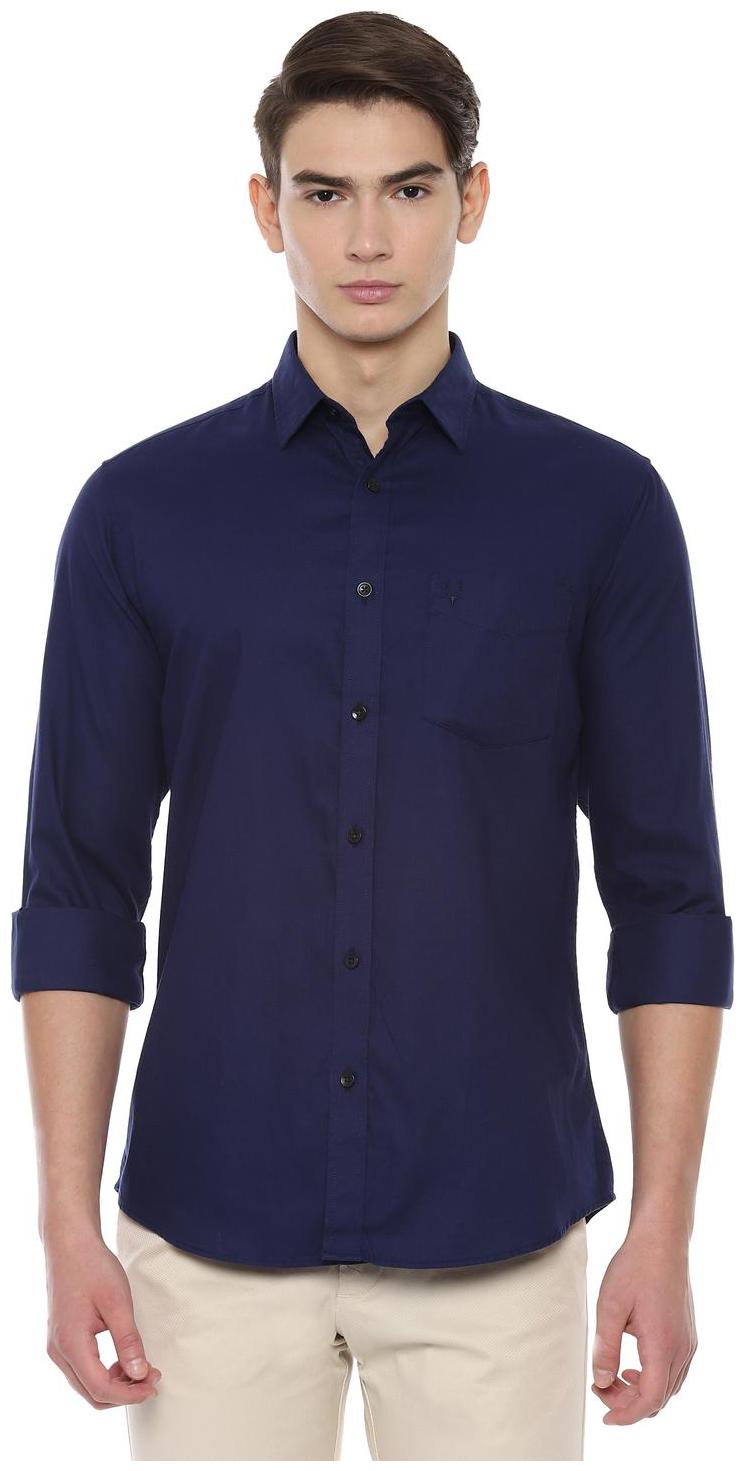 

Allen Solly Men Blue Weaved Slim Fit Casual Shirt