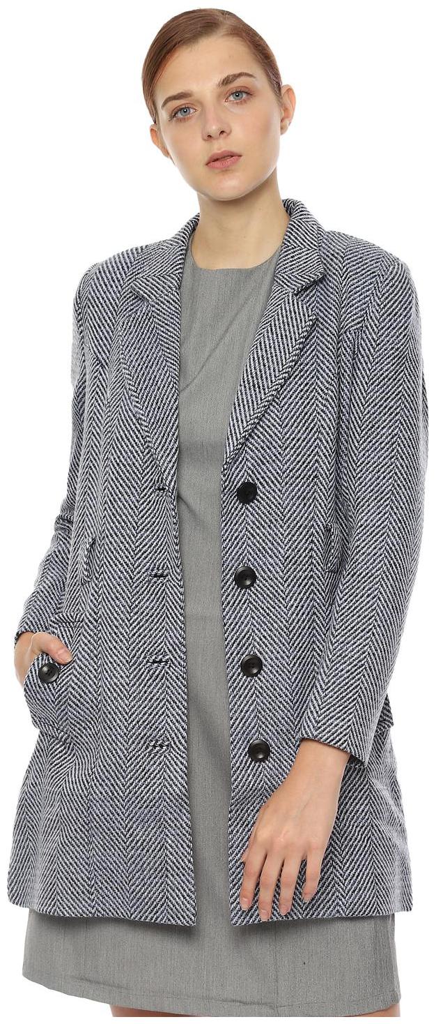 

Allen Solly Women Self Design Regular Jacket - Grey