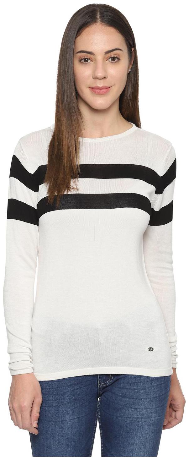 

Allen Solly Women Striped Regular top - White