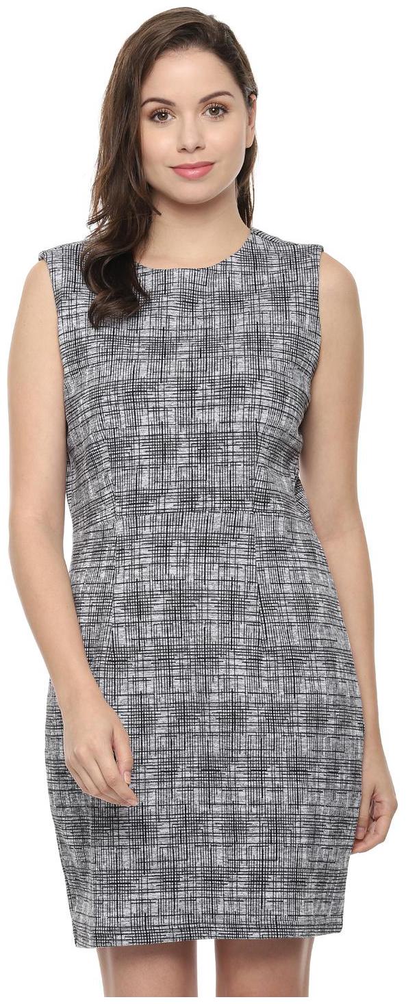 

Allen Solly Grey Printed Sheath dress