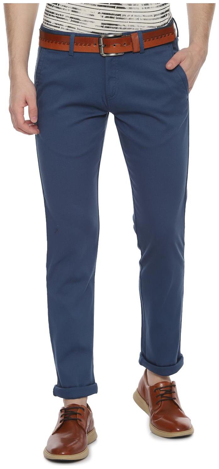 

Allen Solly Men Blue Solid Slim fit Regular trousers
