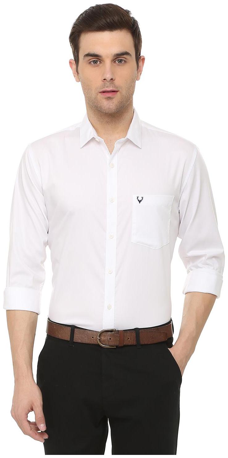 

Allen Solly Men White Solid Regular Fit Casual Shirt