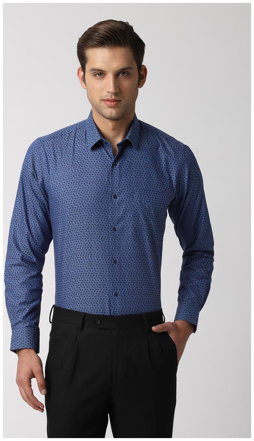 

Allen Solly Men Blue Printed Slim Fit Casual Shirt