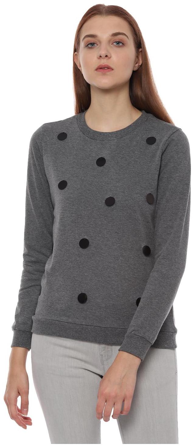 

Allen Solly Women Polka Dots Sweatshirt - Grey