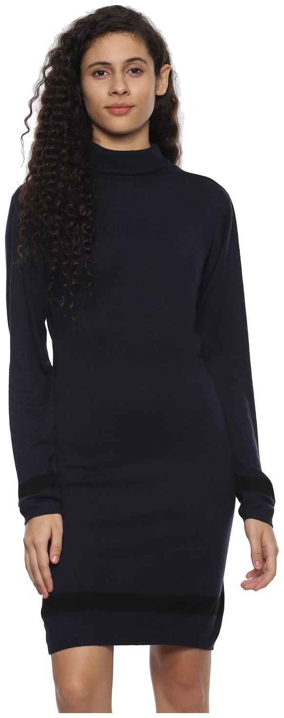 

Allen Solly Navy Self design Bodycon dress