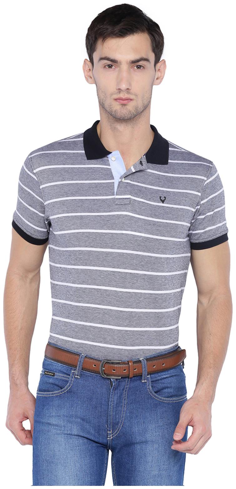 

Allen Solly Men Grey Regular fit Cotton Blend Polo collar T-Shirt - Pack Of 1