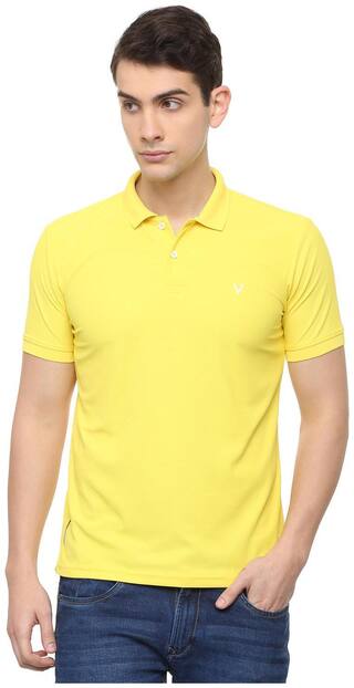 Allen Solly Yellow Wimbledon T Shirt