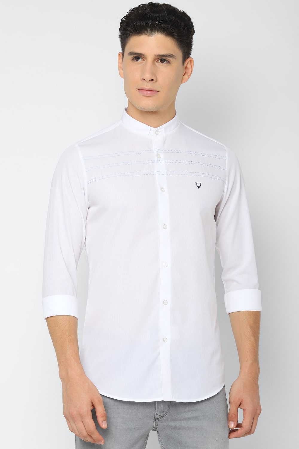 

Allen Solly Cotton Striped White Shirt For Men