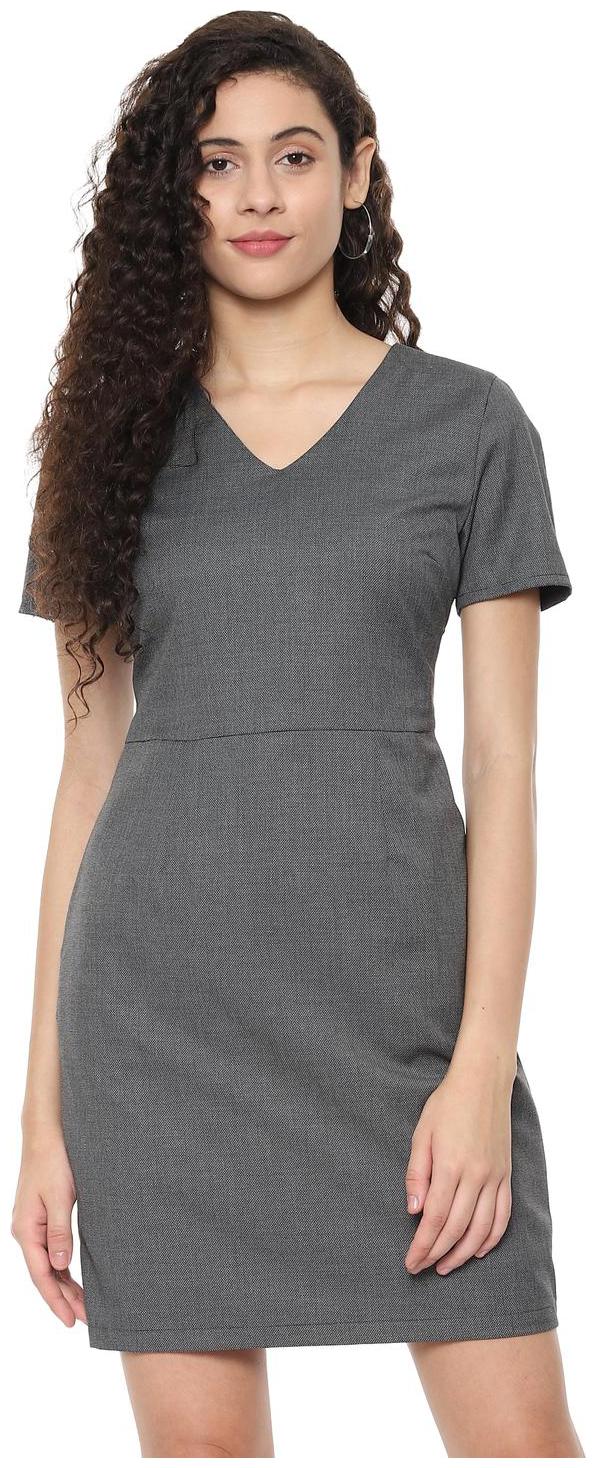 

Allen Solly Grey Self design A-line dress