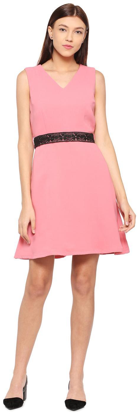 

Allen Solly Pink Solid A-line dress