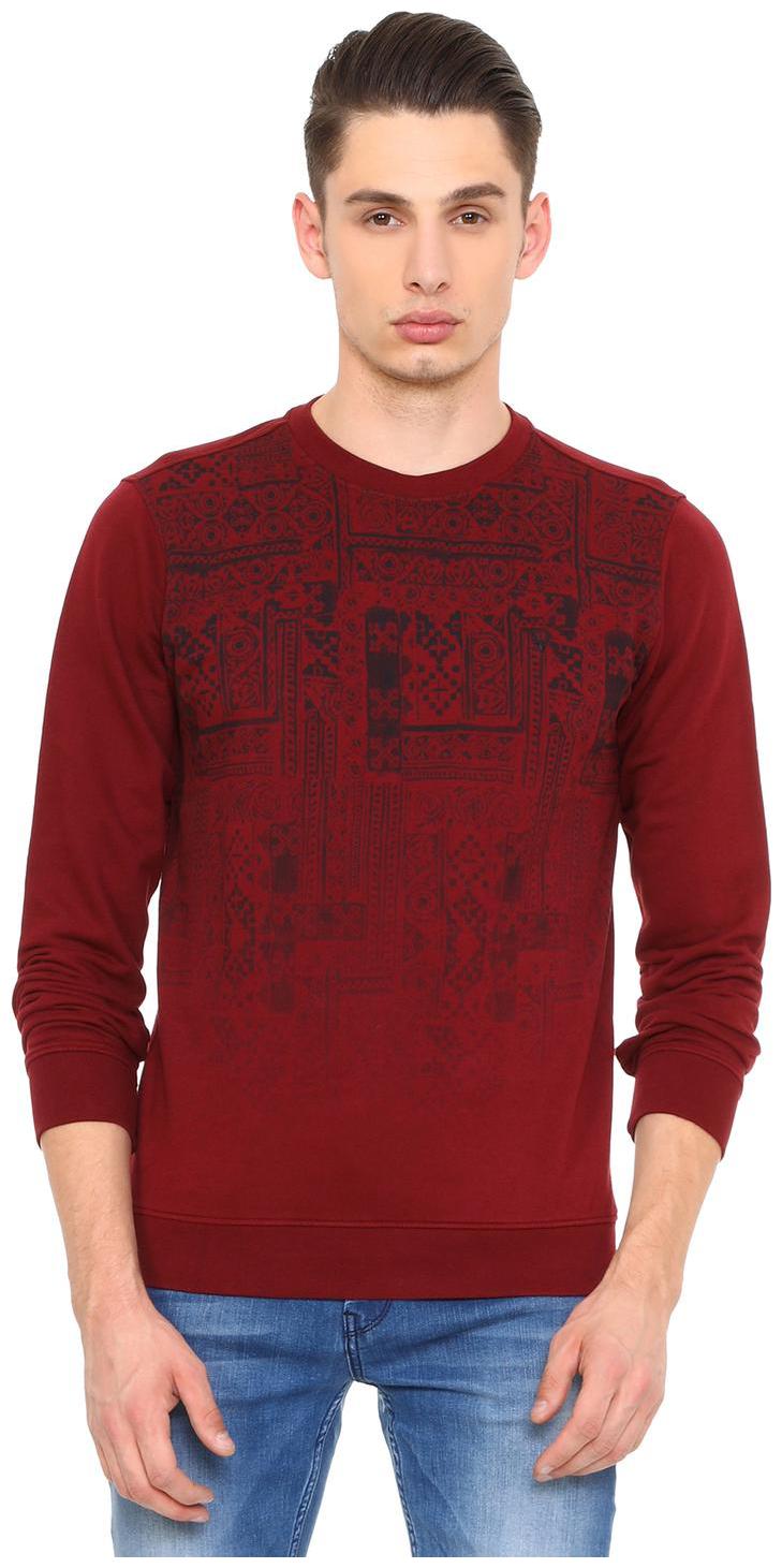 

Allen Solly Men Maroon Round neck Sweatshirt