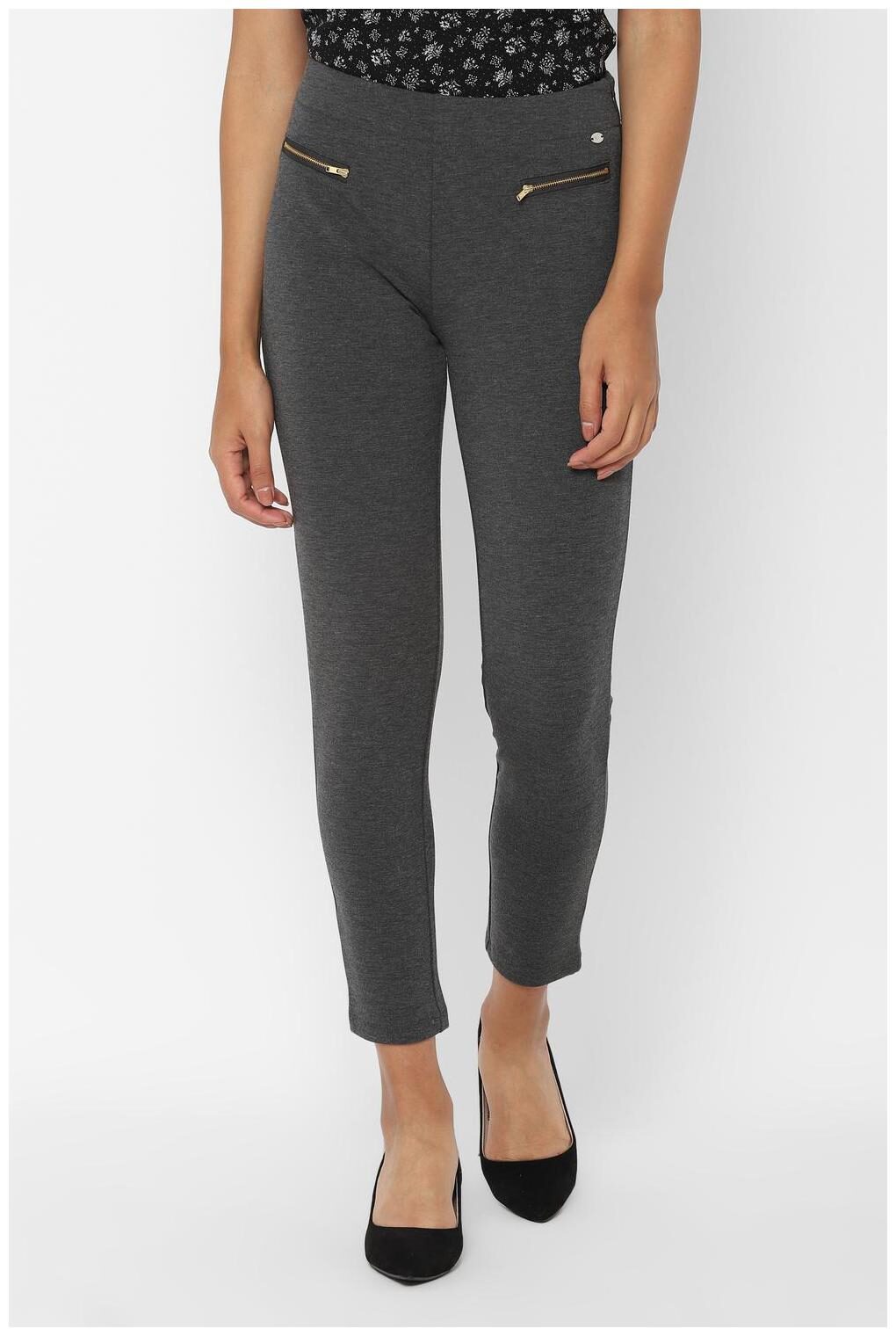 

Allen Solly Women Grey Regular fit Regular trousers