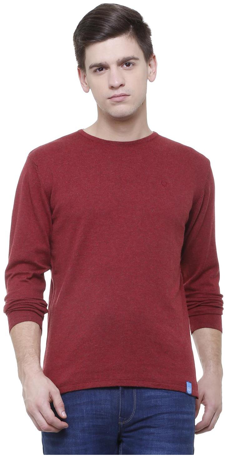 

Allen Solly Men Maroon Round neck Pullover