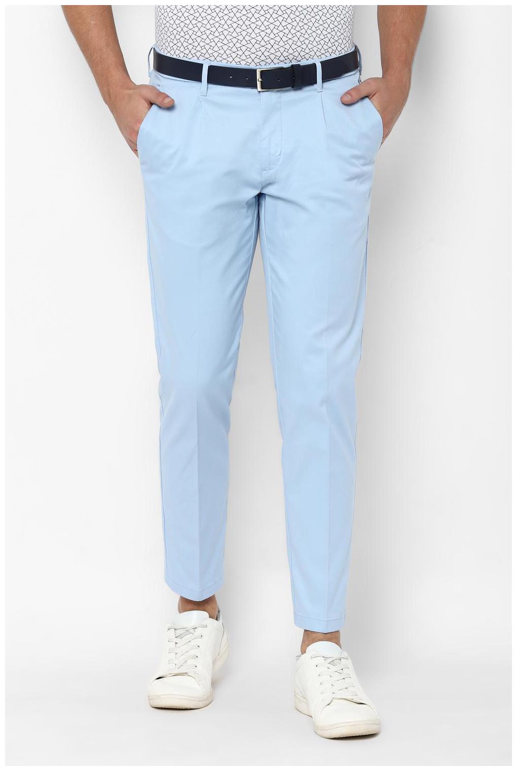

Allen Solly Men Blue Solid Slim fit Regular trousers