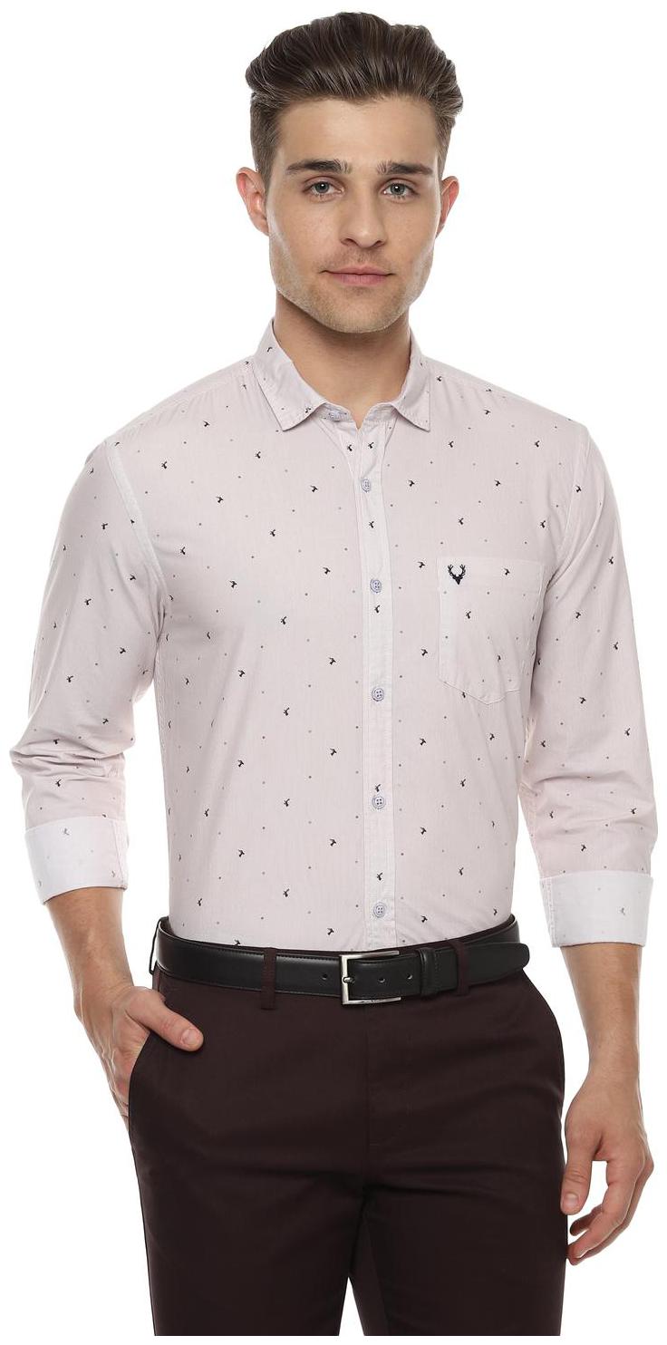 

Allen Solly Men Beige Polka Dots Regular Fit Casual Shirt