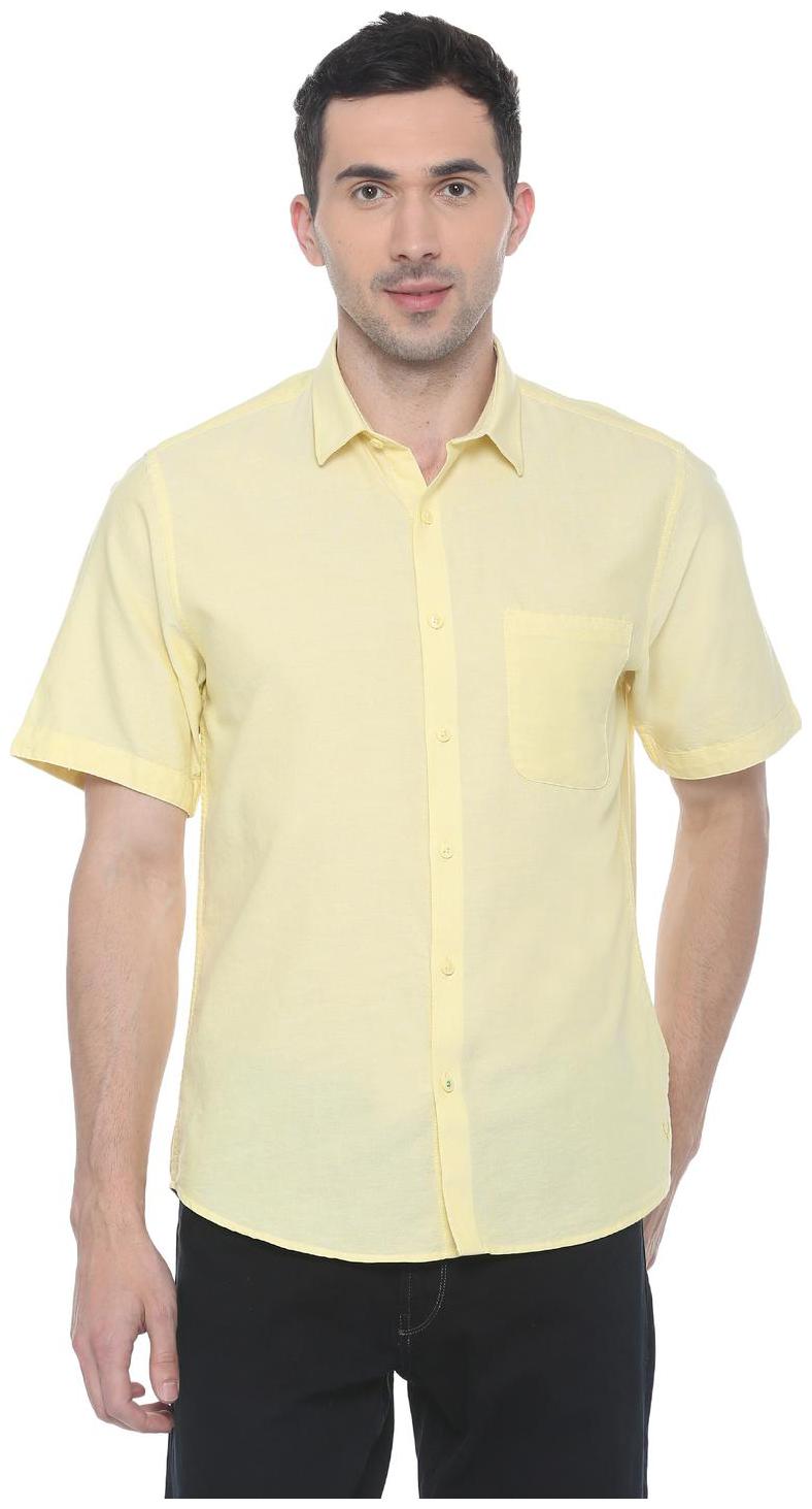 

Allen Solly Men Yellow Solid Slim Fit Casual Shirt