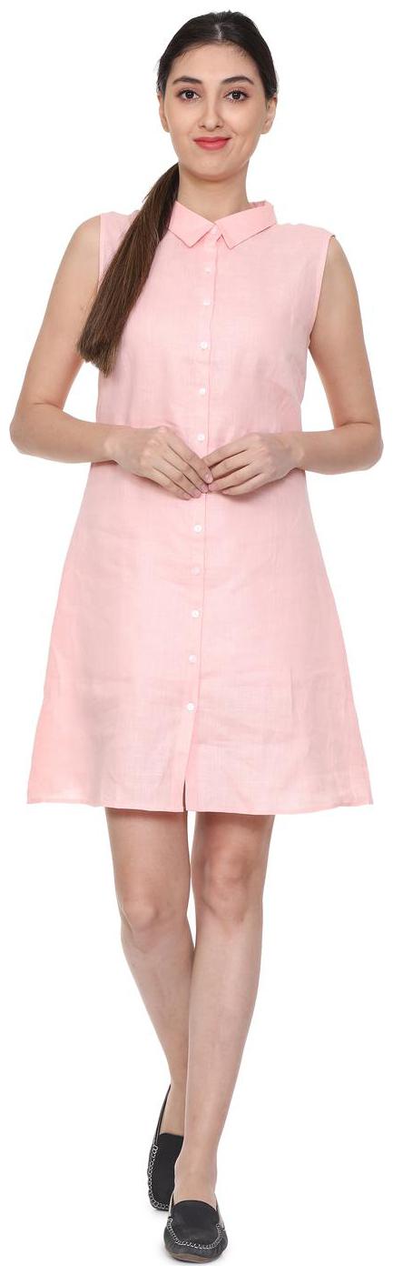 

Allen Solly Pink Self design A-line dress
